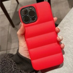 Vibrant Red Quilted Phone Case